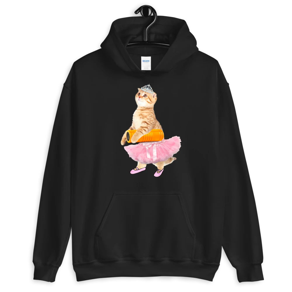 cute beautiful amazing cat ballerina hoodie adorable black balletshirts roller tutu pointe shoes