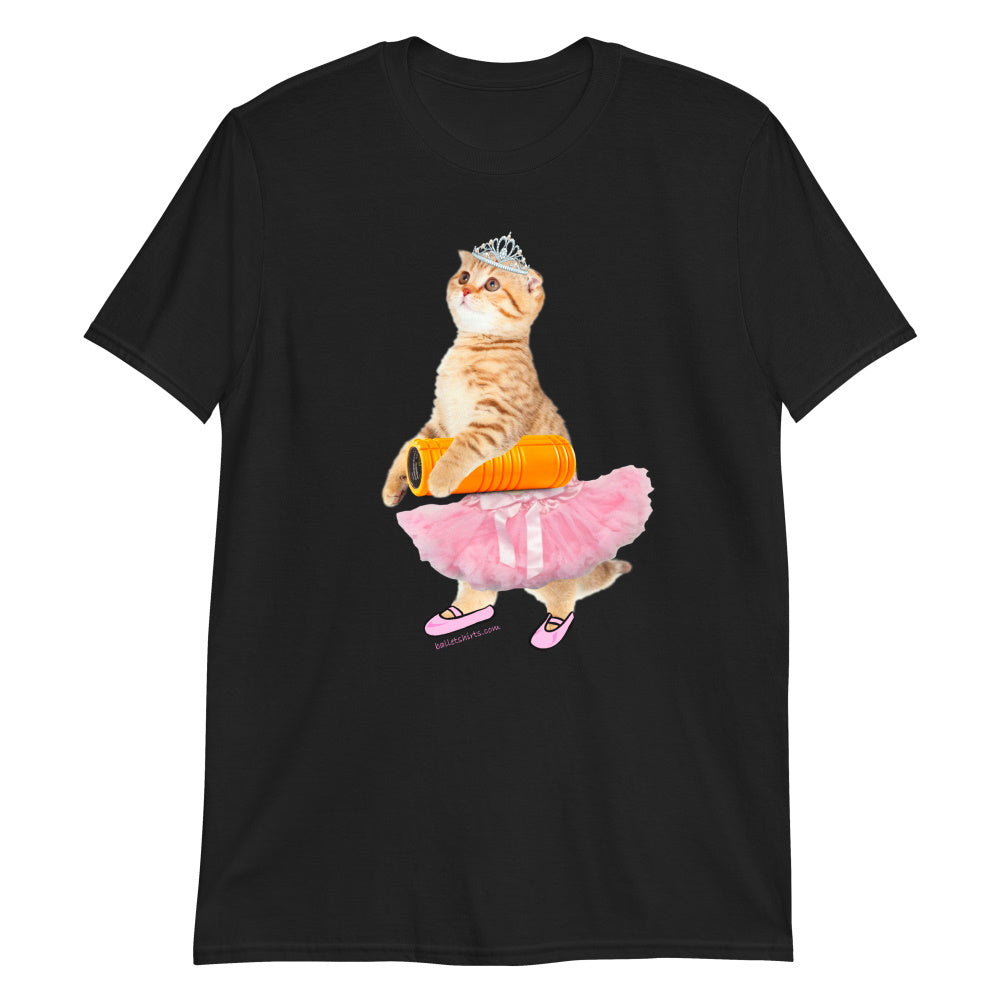 cute beautiful amazing cat ballerina t-shirt adorable black balletshirts roller tutu pointe shoes