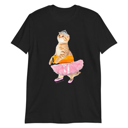 cute beautiful amazing cat ballerina t-shirt adorable black balletshirts roller tutu pointe shoes 