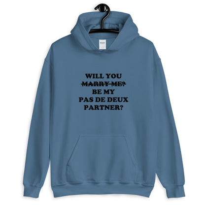 pas de deux cute ballet hoodie ballerina male dancers gifts marry me balletshirts blue