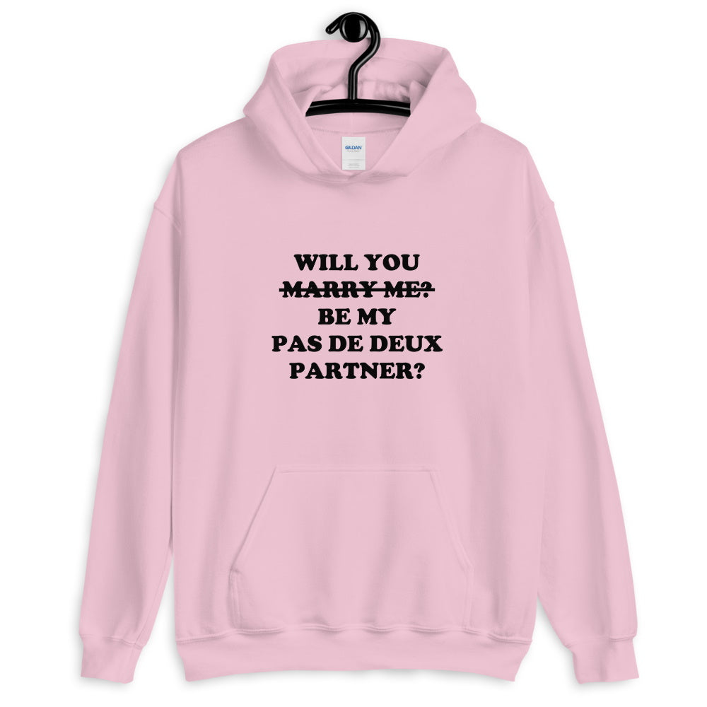 pas de deux cute ballet hoodie ballerina male dancers gifts marry me balletshirts pink